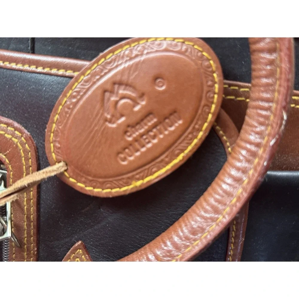Charm Collection Large‎ Leather Suitcase Tote Bag Shoulder Straps  (26